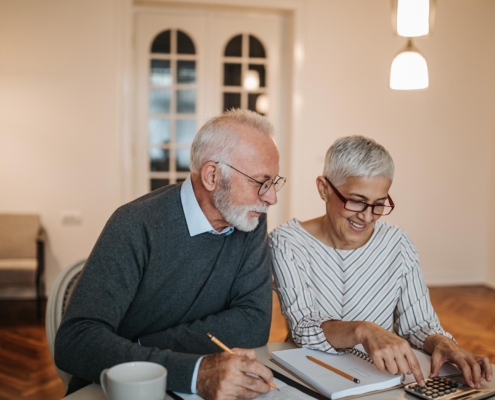 Couple Planning For Retirement At Home