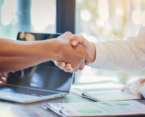 Two Business People Shaking Hands